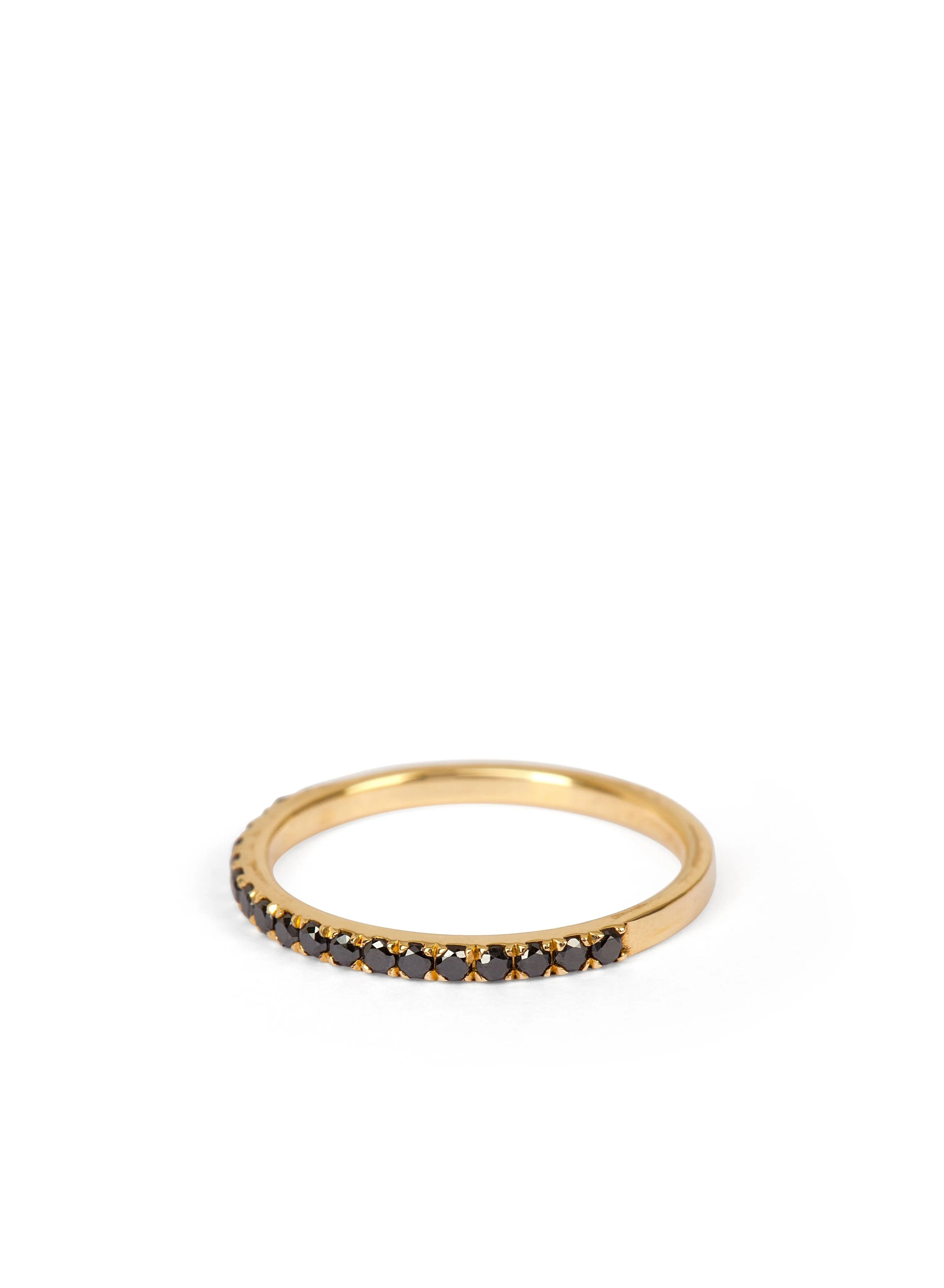 18kt Gold Black Diamond Half Eternity Ring