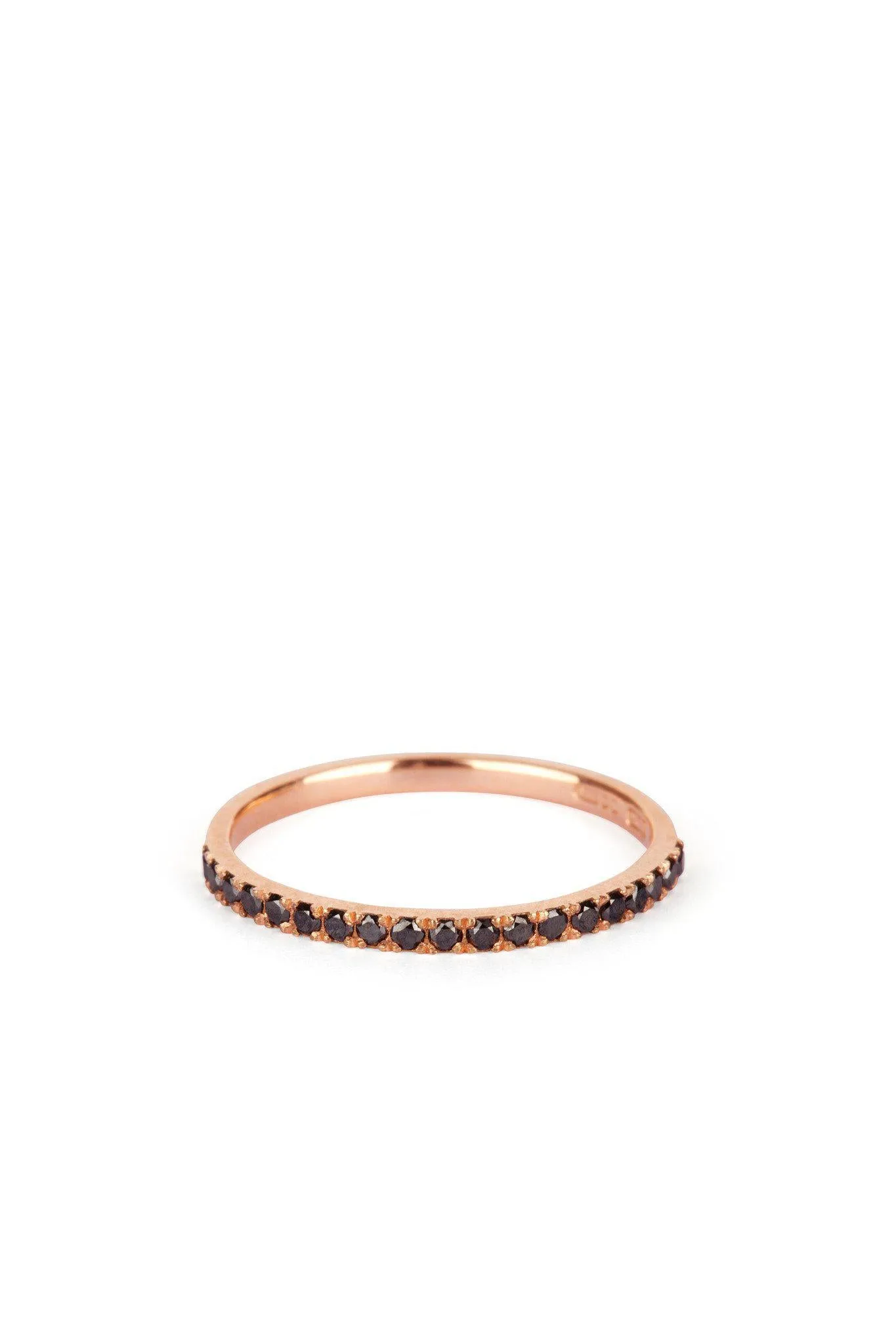 18kt Gold Black Diamond Half Eternity Ring
