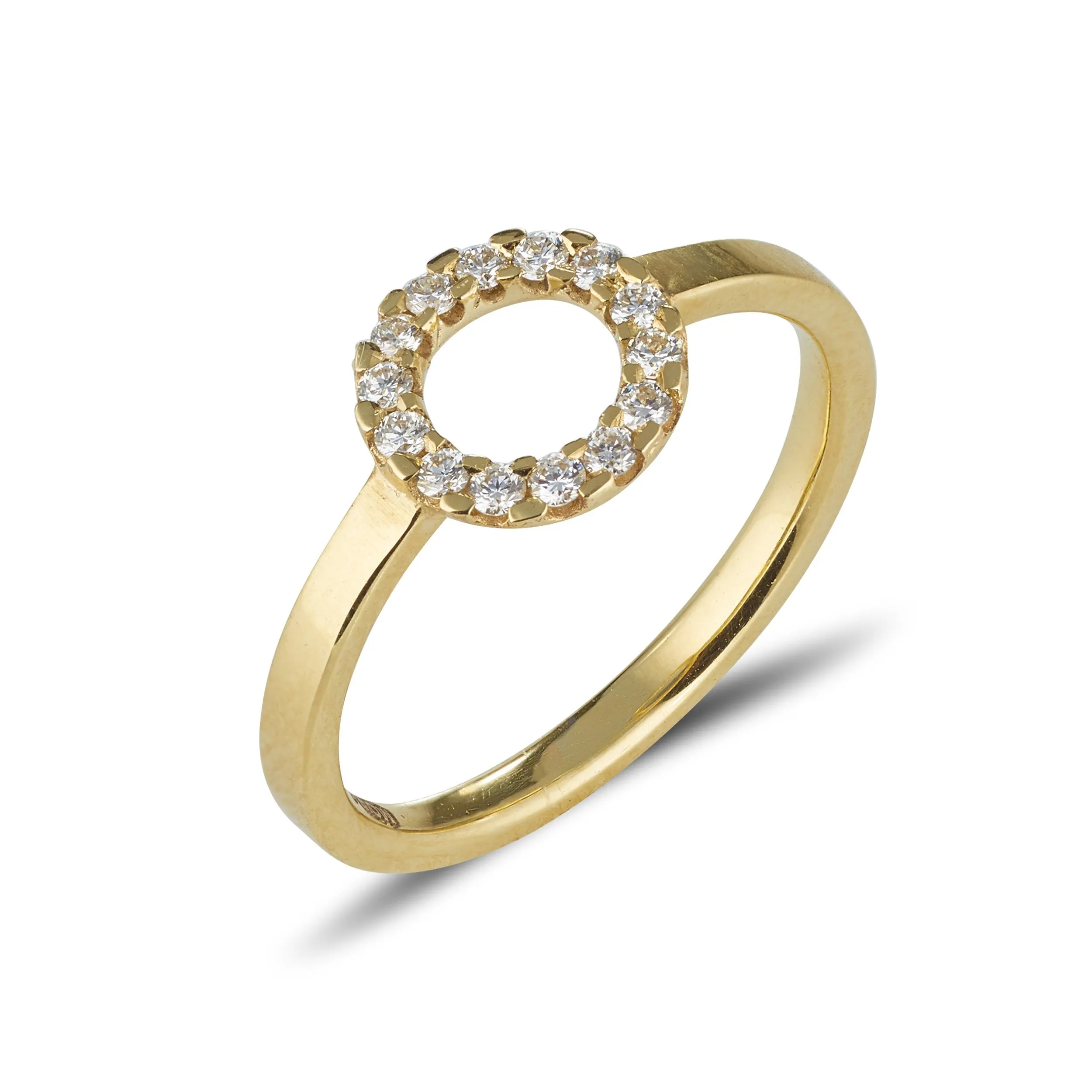 18kt Gold Diamond Circle Ring
