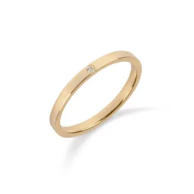 18kt Gold Single Natural Diamond Ring