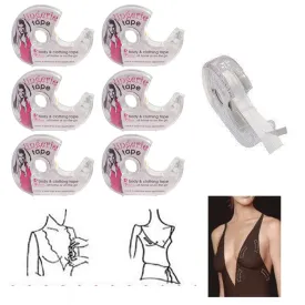 6 X Double Sided Tape Body Lingerie Fashion Clothing Clear Bra Strip Adhesive