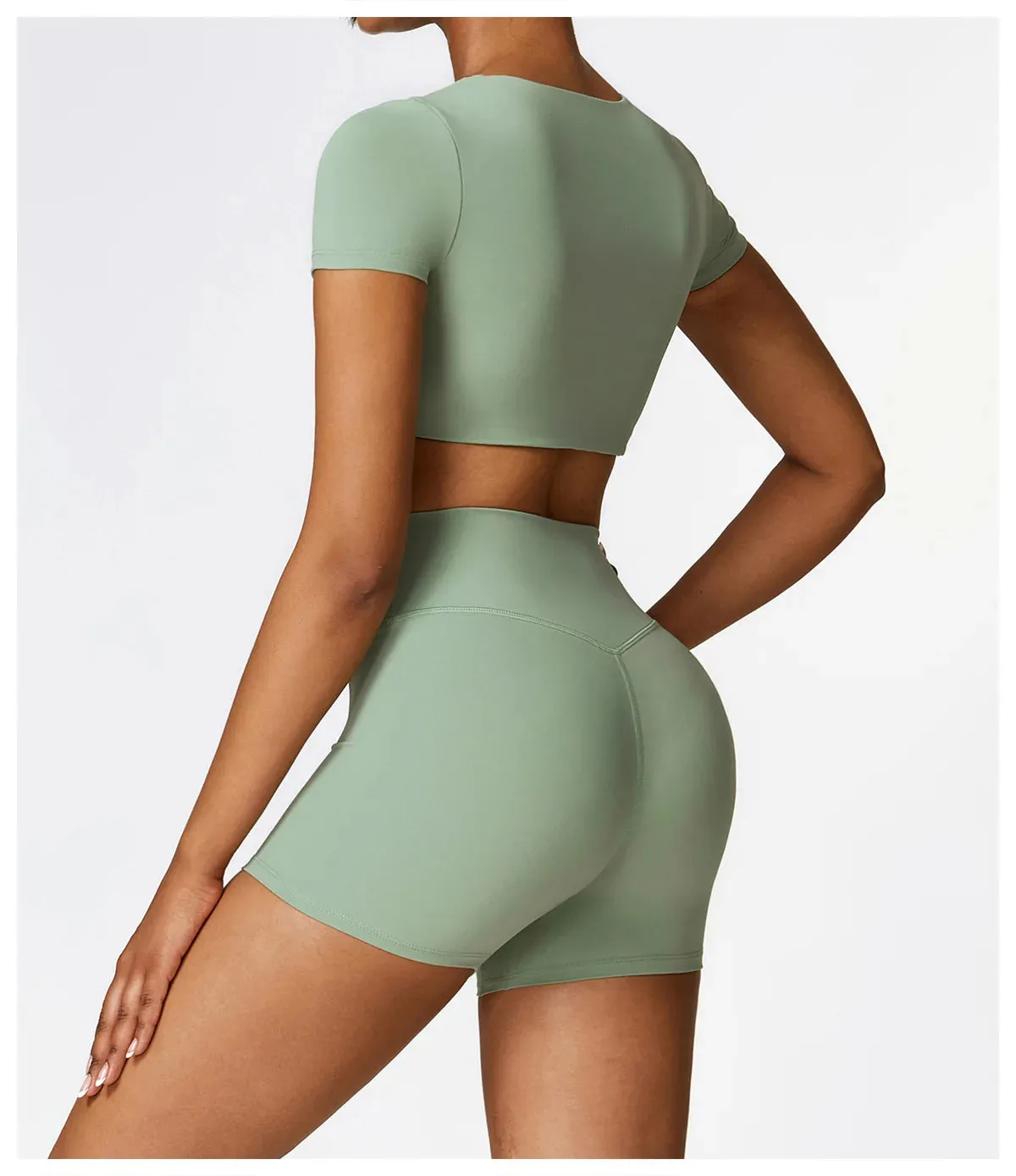A&A Flexi Crop Top & Shorts Set