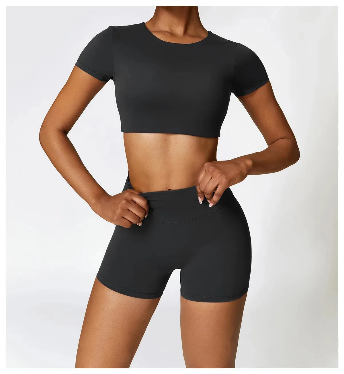 A&A Flexi Crop Top & Shorts Set