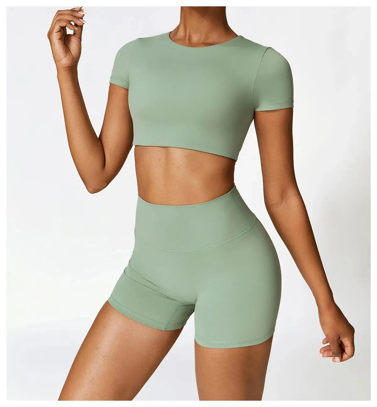 A&A Flexi Crop Top & Shorts Set