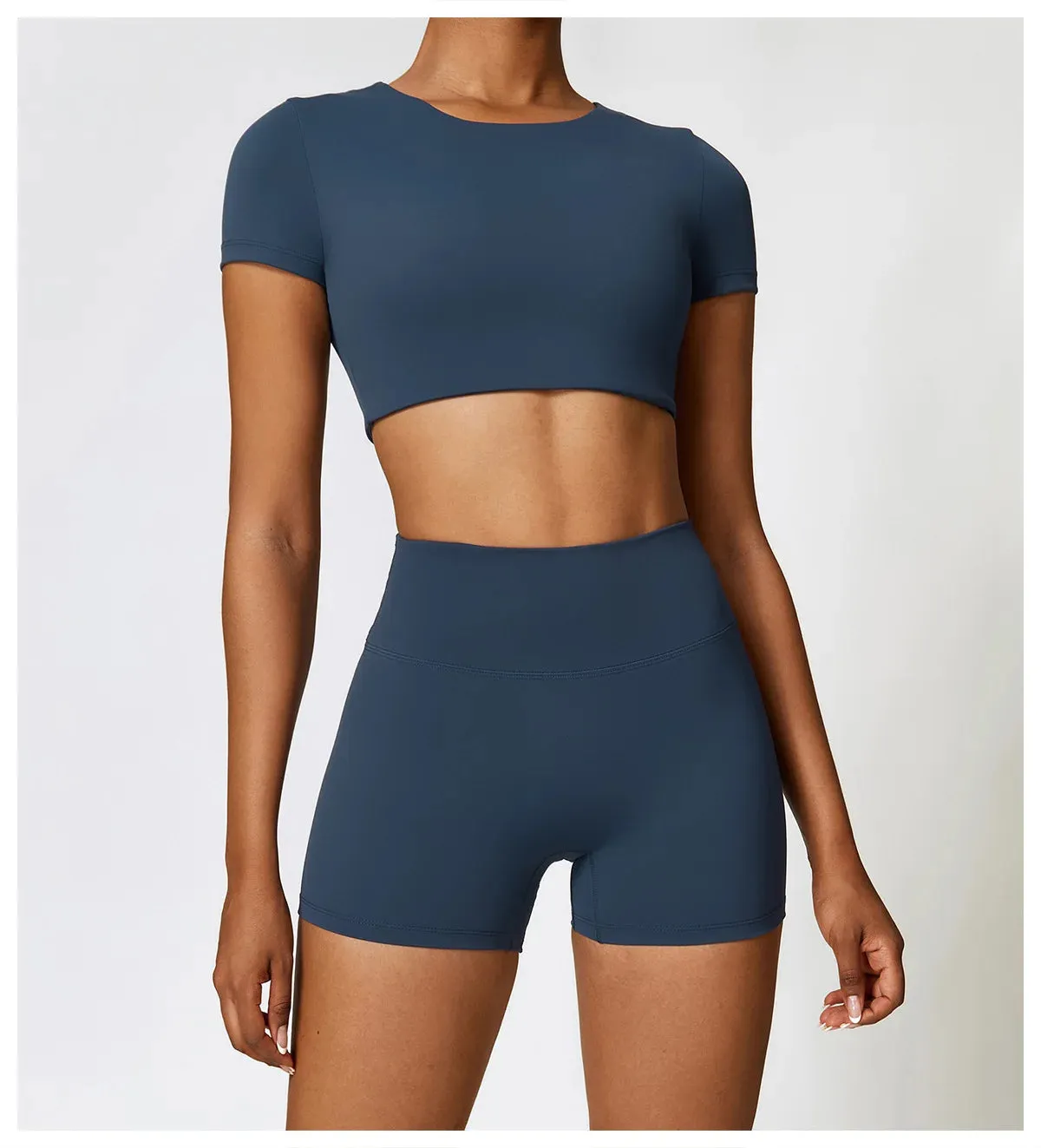 A&A Flexi Crop Top & Shorts Set