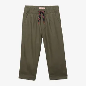 Boys' green pull-on chino pants