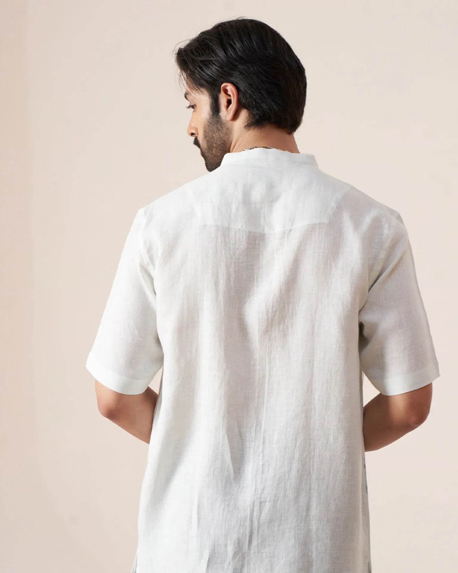 Floral Symphony (Pure Linen Short Sleeve Shirt)  AddysForMen