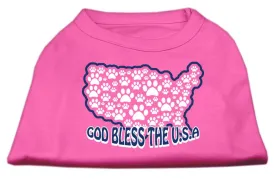 God Bless USA Screen Print Shirts Bright Pink L (14)