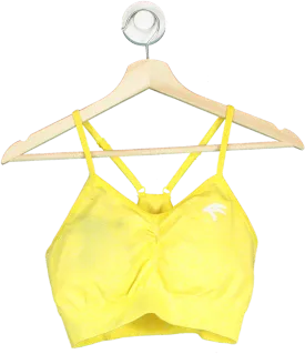 Gym Clothing Yellow Sports Bra UK S