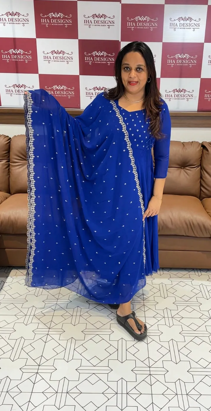 IHA'S IN-HOUSE DESIGNER ANARKALI TOP AND DUPATTA  - IHA 13751