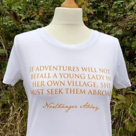 Jane Austen Northanger Abbey T-Shirt in White