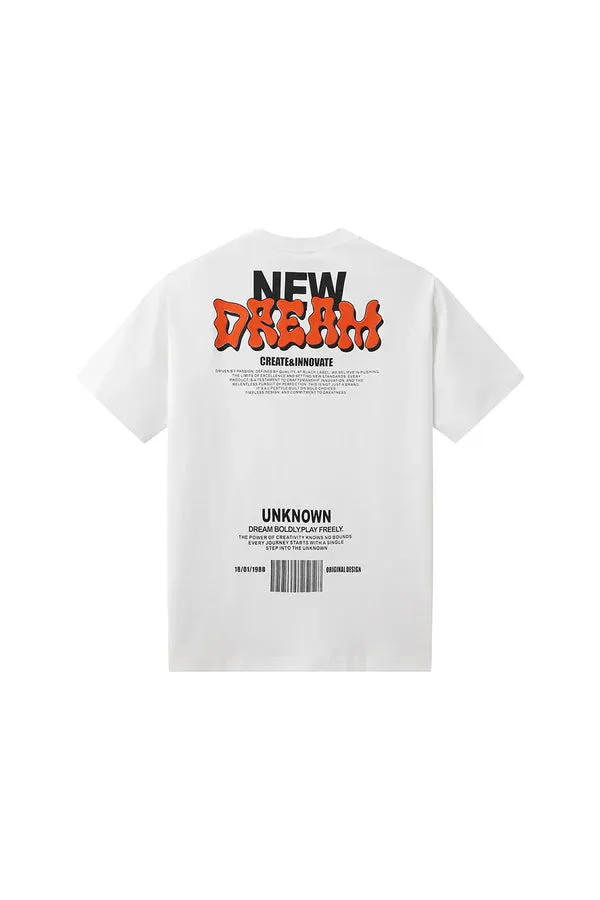 Men Black Label "DREAM" T-Shirt (White)