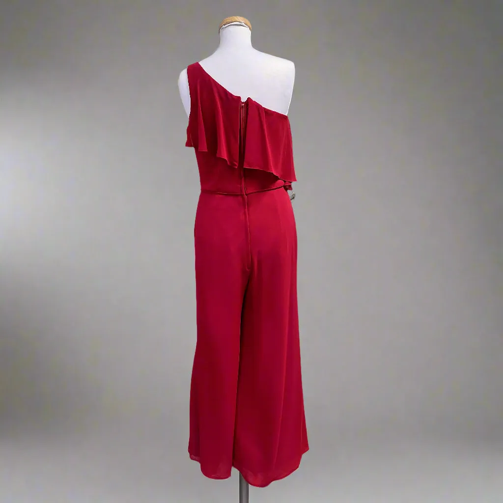 Morilee burgundy jumpsuit, size 10