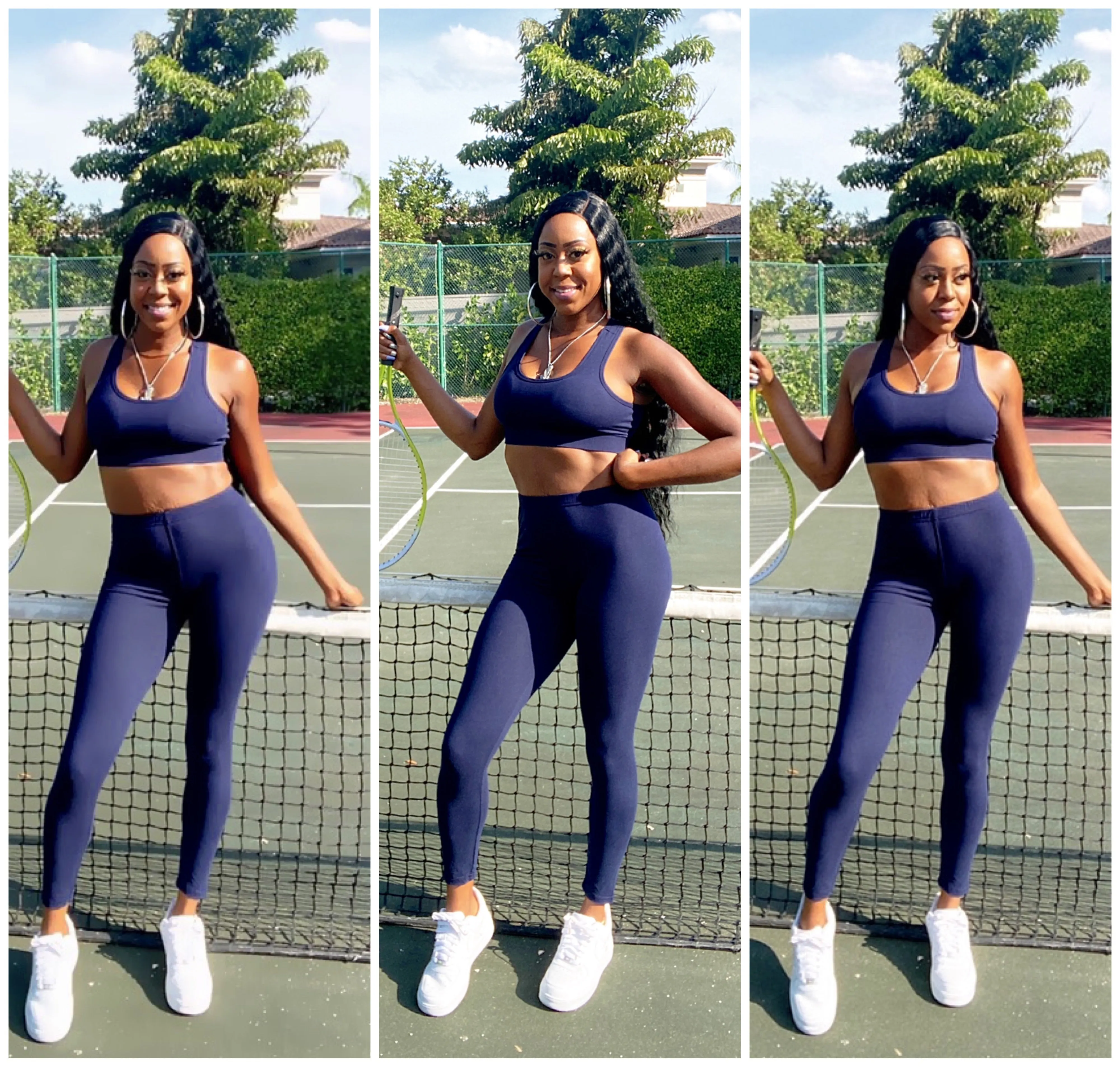 Navy Seamless Activewear Set