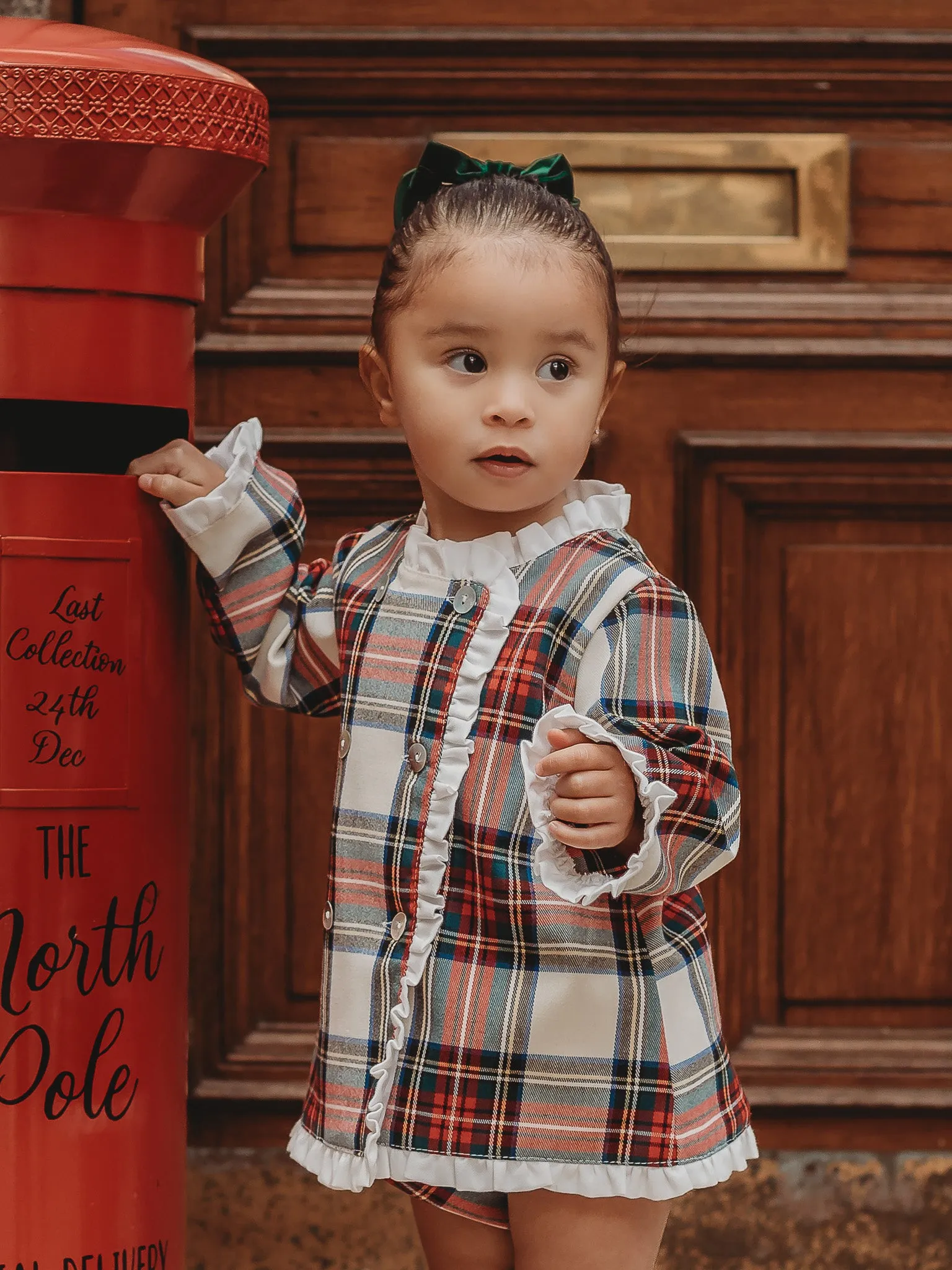 'Noelle' tartan dress & knicker set