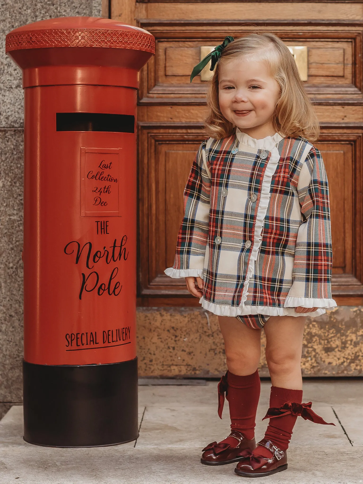 'Noelle' tartan dress & knicker set