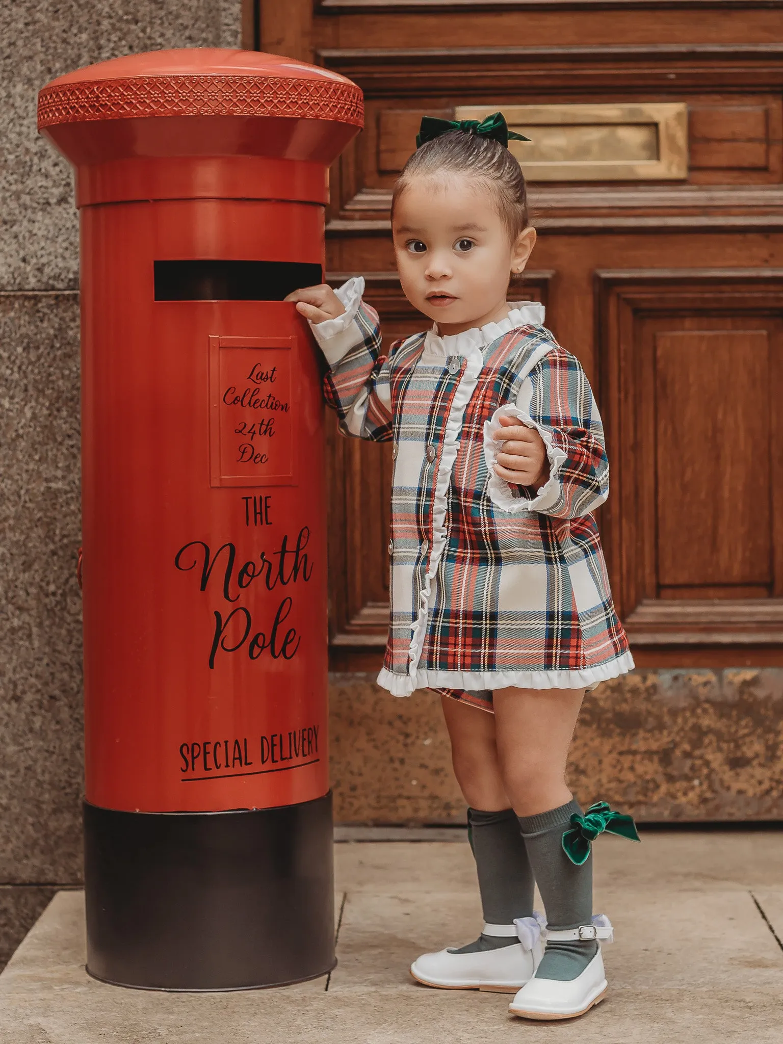'Noelle' tartan dress & knicker set