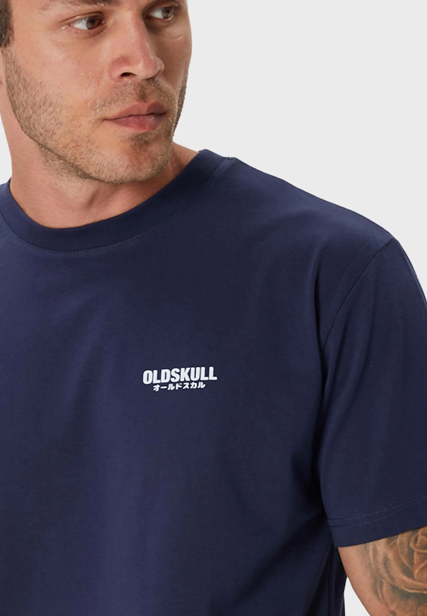 Oldskull Basic Logo T-Shirt Navy Blue
