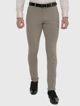 Olive Grey Solid Slim Fit Club Wear Trouser | JB Studio