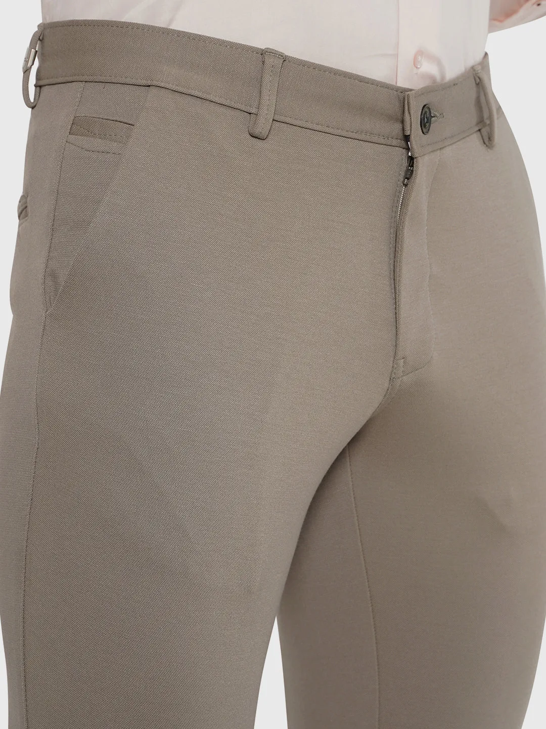Olive Grey Solid Slim Fit Club Wear Trouser | JB Studio