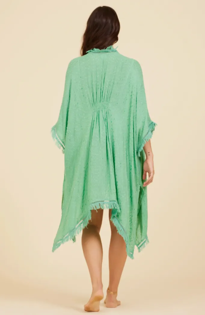 Paradise Green Textured Kimono