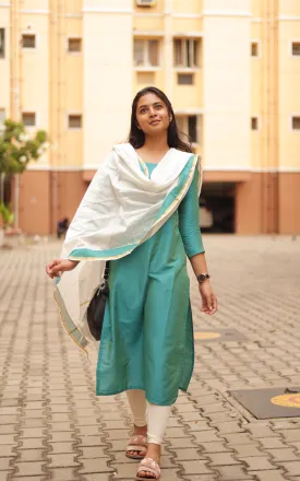 Raja Rani Nazriya Blue (Kurti Dupatta)