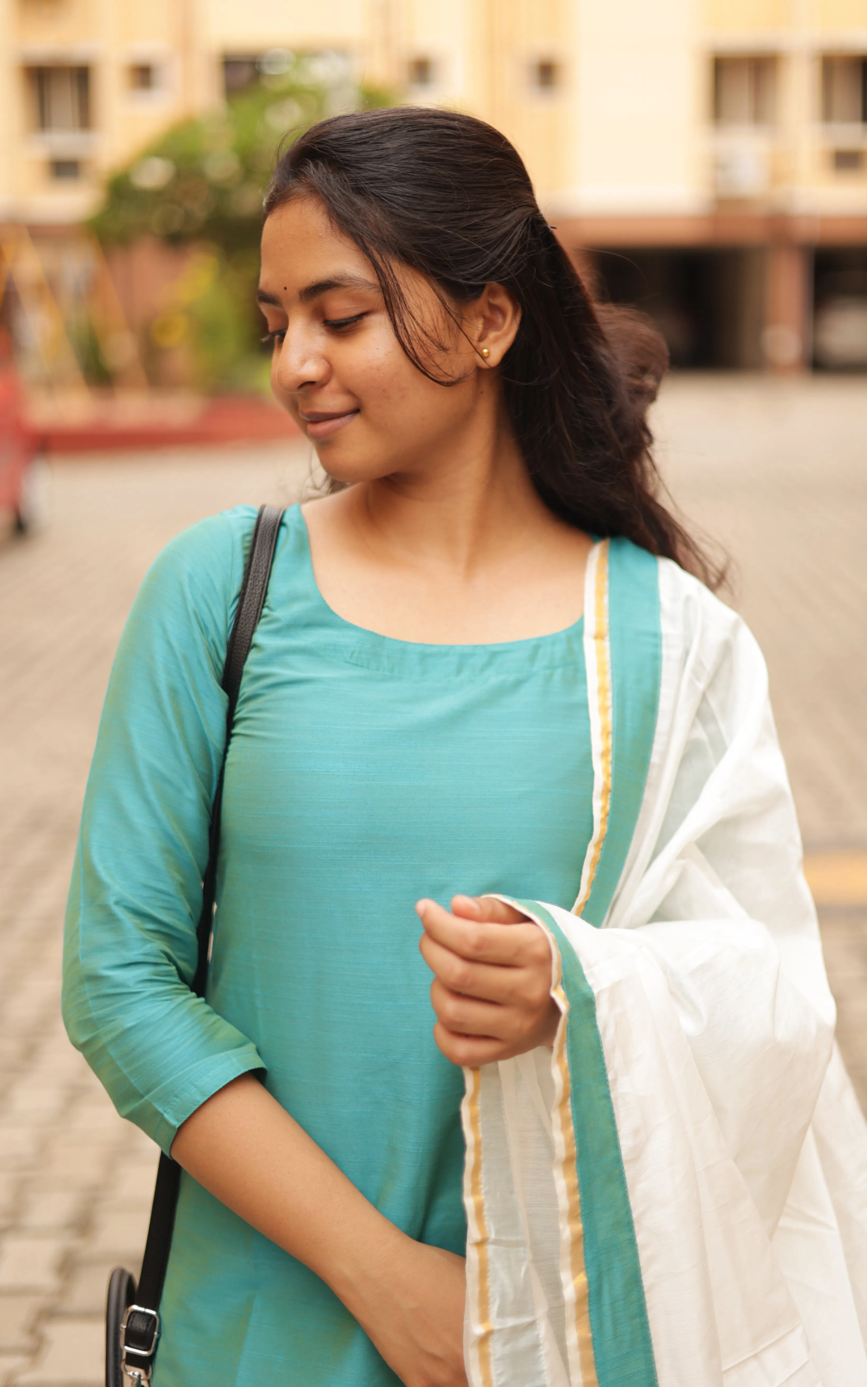 Raja Rani Nazriya Blue (Kurti Dupatta)