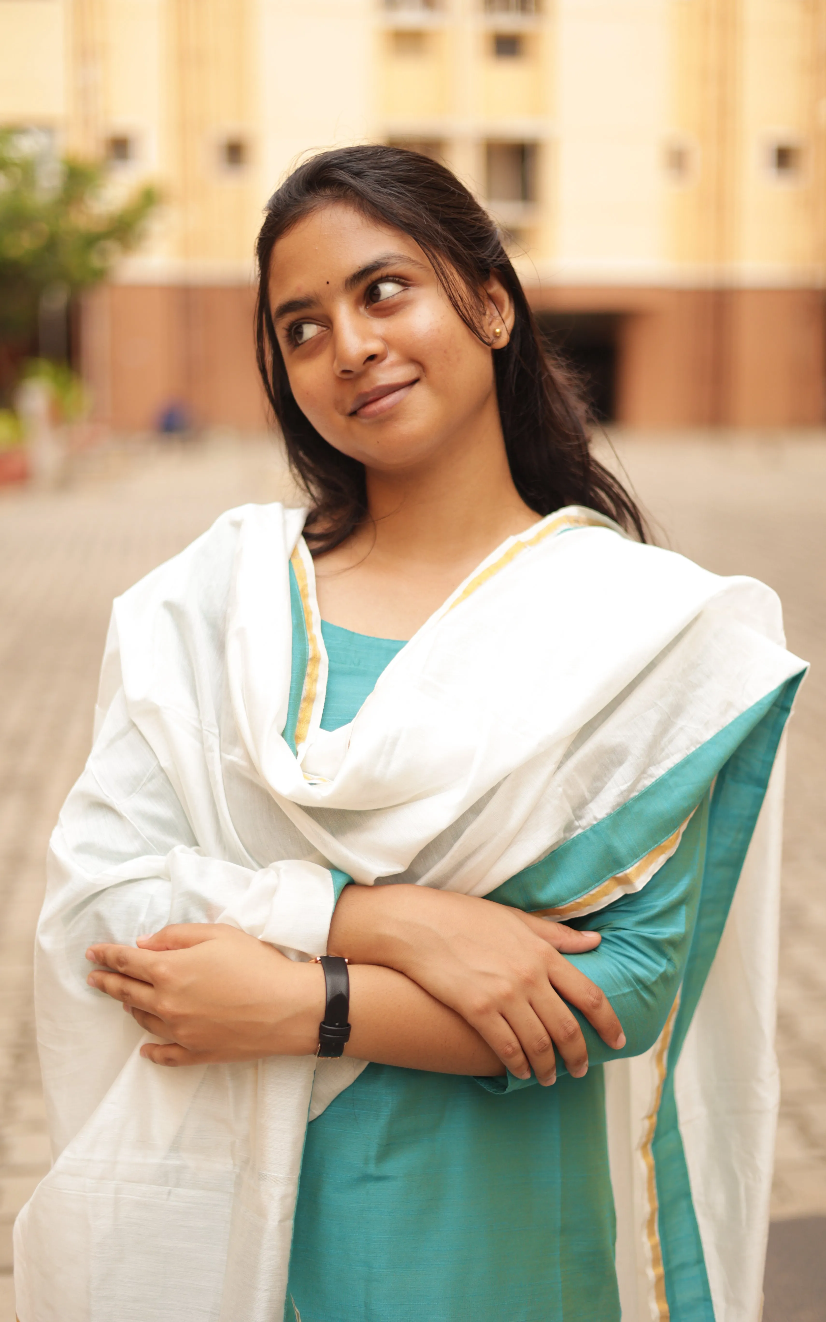 Raja Rani Nazriya Blue (Kurti Dupatta)