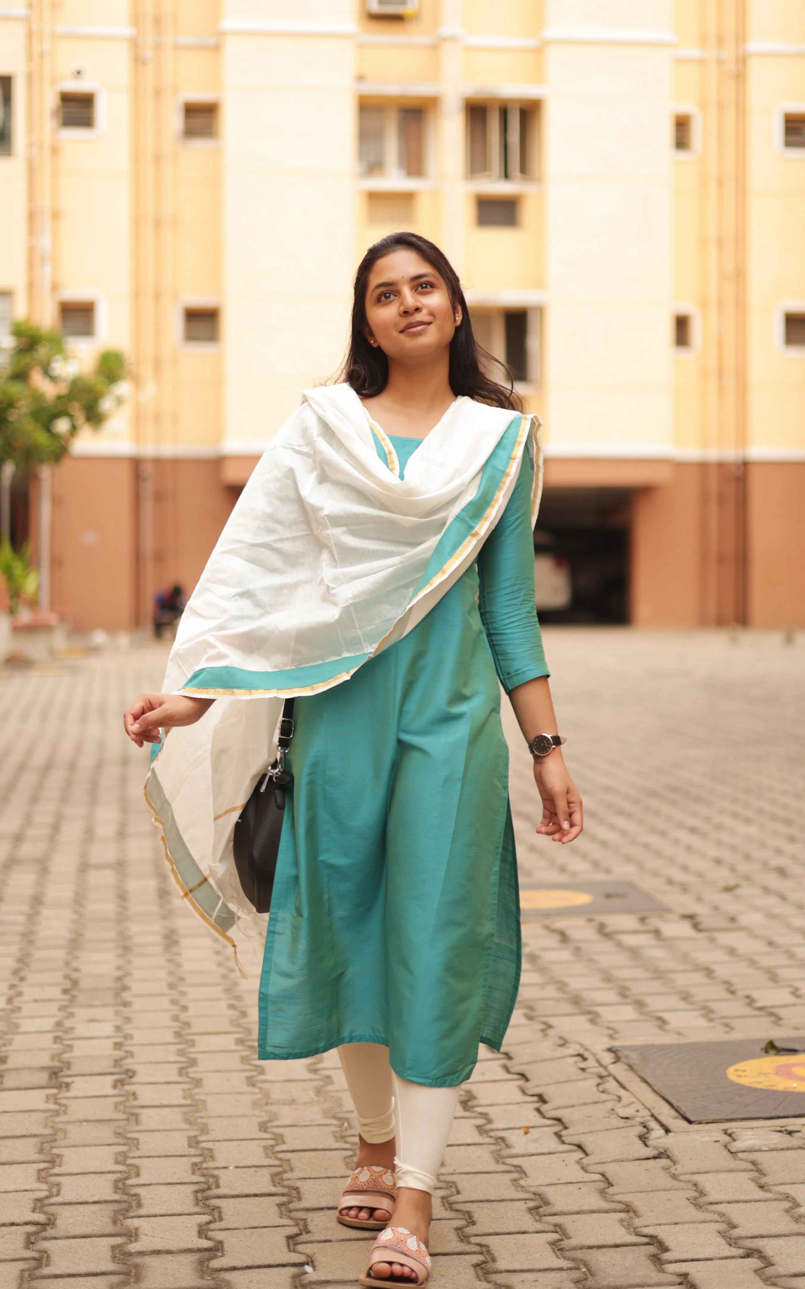Raja Rani Nazriya Blue (Kurti Dupatta)