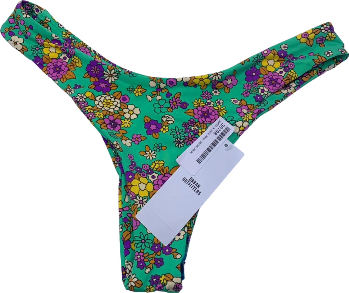 Urban Outfitters Green Floral Bikini Bottoms S