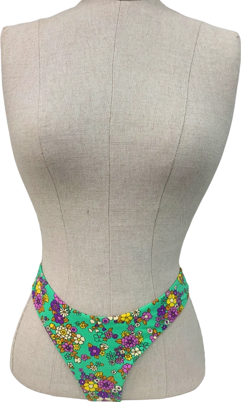 Urban Outfitters Green Floral Bikini Bottoms S