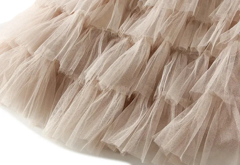 Women's Maxi Skirt - Tiered Ruffle - Flowing Layered Design - Elegant Formal Wear